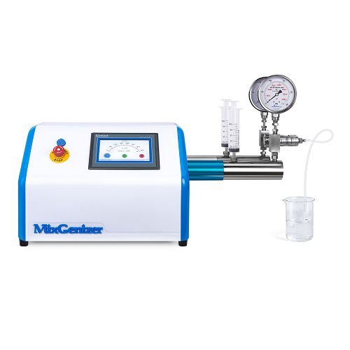 Genizer high-pressure cross-injection microfluidic mixing and homogenization instrument